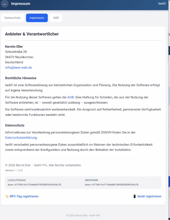 Info und Impressum